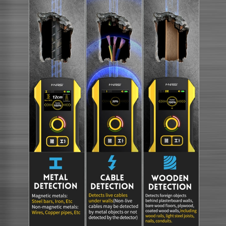 FNIRSI Multifunctional Wall Wire And Metal Rebar Detector(WD-02) - free shipping - PMC TechLife - Order now!