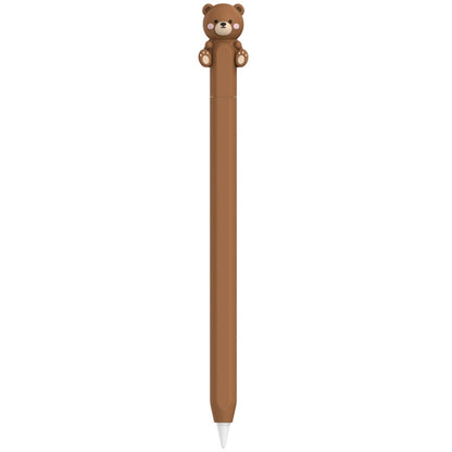 For Apple Pencil (USB-C) AhaStyle PT129-3 Stylus Cover Silicone Cartoon Protective Case, Style: Brown Bear - Pencil Accessories by AhaStyle | Online Shopping South Africa | PMC Jewellery | Buy Now Pay Later Mobicred