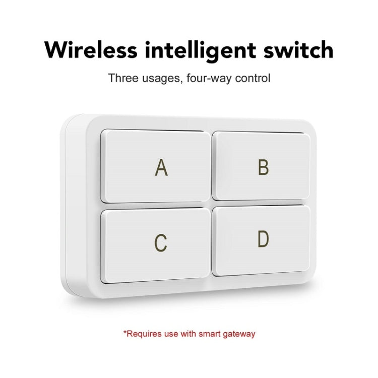 Zigbee Tuya 4-key Situational Remote Control Smart Switch(YSB34) - Smart Switch by PMC Jewellery | Online Shopping South Africa | PMC Jewellery | Buy Now Pay Later Mobicred