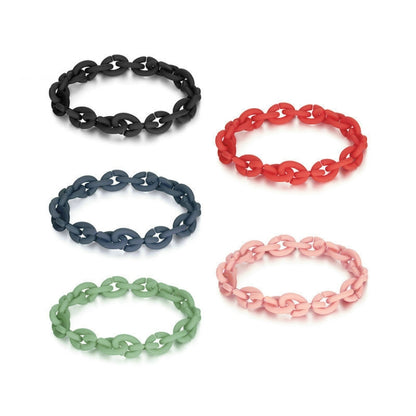 Silicone Acrylic Splicing DIY Bracelet Jewelry(PMB001-RD) - Bracelets by PMC Jewellery | Online Shopping South Africa | PMC Jewellery