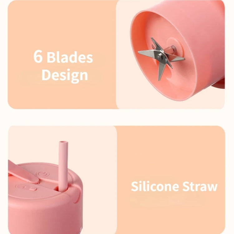 420ml 6 Blades Straw Juice Cup USB Charging Portable Fruit Juicer Smoothie Maker(Green) - free shipping - PMC TechLife - Order now!