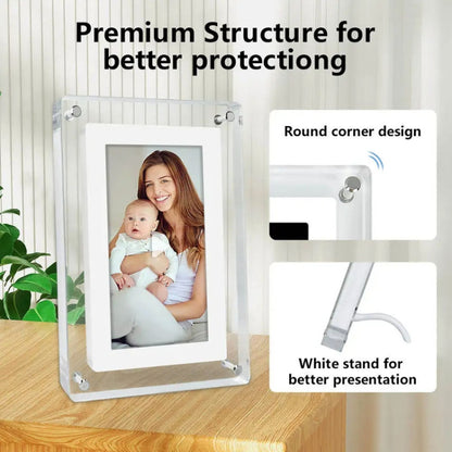 7 Inch Acrylic HD Digital Photo Frame Desktop Smart Motion Video Player Ornament(UK Plug) - 1.5-7.0 inch by PMC Jewellery | Online Shopping South Africa | PMC Jewellery | Buy Now Pay Later Mobicred