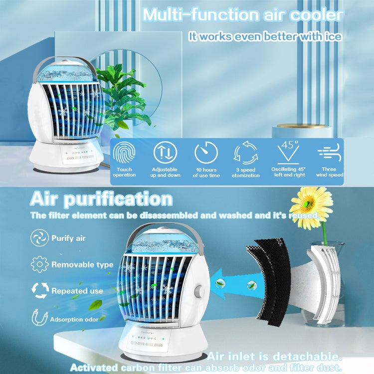 CF-009 USB Touch Spray Humidification Air Conditioning Fan Desktop Office Air Cooler(White) - Electric Fans by PMC TechLife | Online Shopping South Africa | PMC TechLife | Buy Now Pay Later Mobicred