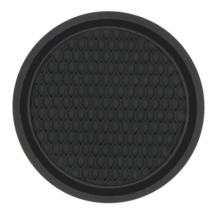 3pcs 7cm Car Diamond-free Water Coaster Interior Anti-slip Mat(Black) - Car Drink Holders by PMC Jewellery | Online Shopping South Africa | PMC Jewellery