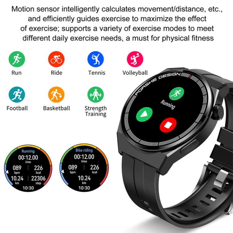 GT3Pro 1.28-Inch Health Monitoring Bluetooth Call Smart Watch With NFC, Color: Black Leather - Smart Watches by PMC Jewellery | Online Shopping South Africa | PMC Jewellery
