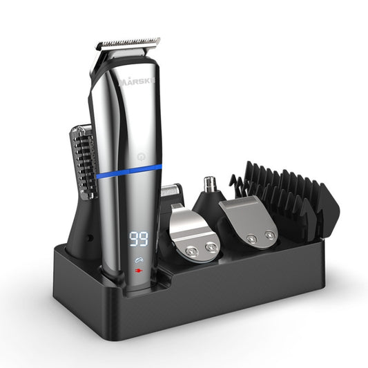 MARSKE 6 In 1 Hair Clipper Grooming Set Rechargeable Razor Carving Nose Hair Trimmer US Plug - Electric Shavers by MARSKE | Online Shopping South Africa | PMC Jewellery | Buy Now Pay Later Mobicred