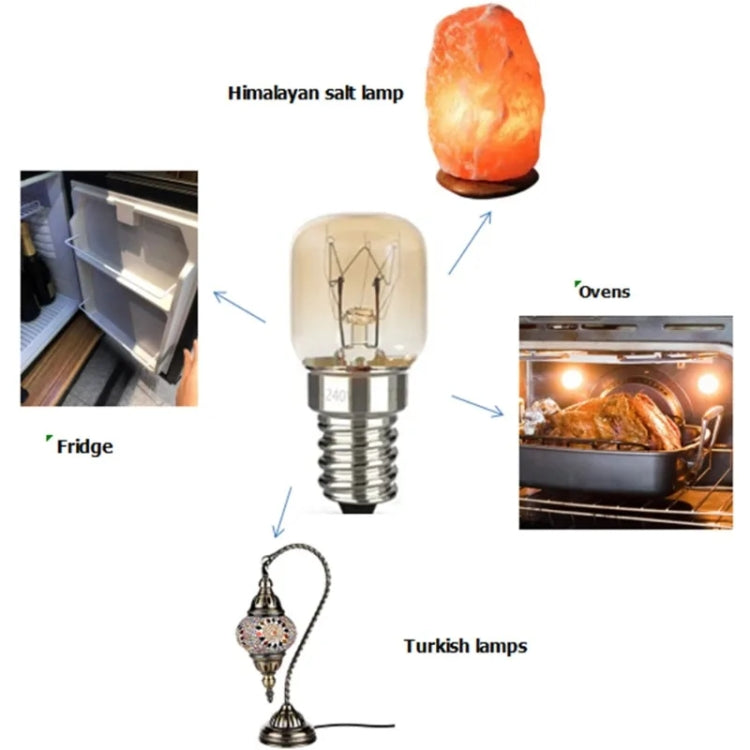 E14 Salt Crystal Lamps High Temperature Resistant Oven Light Bulb, Power: 15W Brass Lamp Head(2700K Warm White) - LED Blubs & Tubes by PMC Jewellery | Online Shopping South Africa | PMC Jewellery