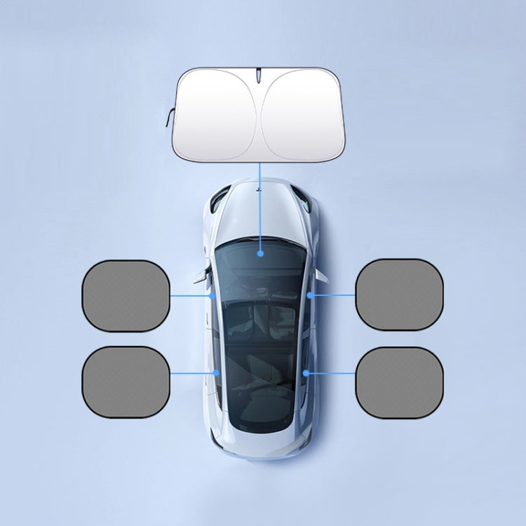 Car Front Windshield Heat Insulation Sun Protection Visor, Specification: Large Front Baffle + 4 Side Baffles - Window Foils & Solar Protection by PMC TechLife | Online Shopping South Africa | PMC TechLife | Buy Now Pay Later Mobicred