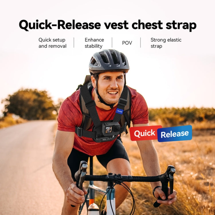 TELESIN S2-CGP-01 Quick-Release Vest Chest Strap Sports Camera Accessories - Chest Belt by TELESIN | Online Shopping South Africa | PMC Jewellery | Buy Now Pay Later Mobicred