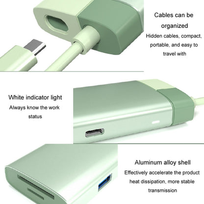 BS7A 7 In 1 Type-C Docking Station Multi-Function USB Hub Docking Station Converter(Pink) - USB HUB by PMC Jewellery | Online Shopping South Africa | PMC Jewellery | Buy Now Pay Later Mobicred