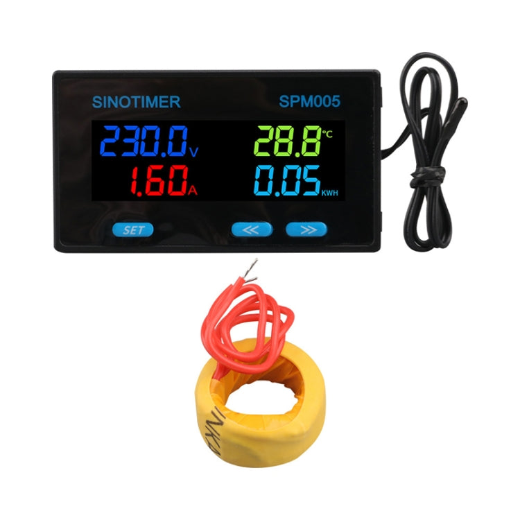SINOTIMER SPM005 AC Digital Display Voltage Current Power Electricity Multifunctional Monitoring Meter, Specification: 100A - Current & Voltage Tester by SINOTIMER | Online Shopping South Africa | PMC TechLife | Buy Now Pay Later Mobicred