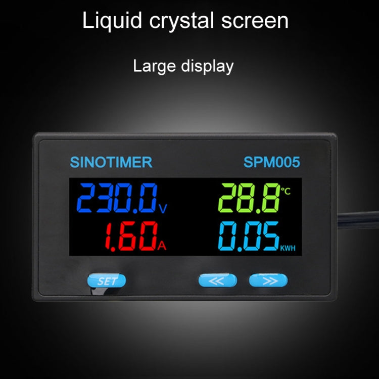 SINOTIMER SPM005 AC Digital Display Voltage Current Power Electricity Multifunctional Monitoring Meter, Specification: 100A - Current & Voltage Tester by SINOTIMER | Online Shopping South Africa | PMC TechLife | Buy Now Pay Later Mobicred