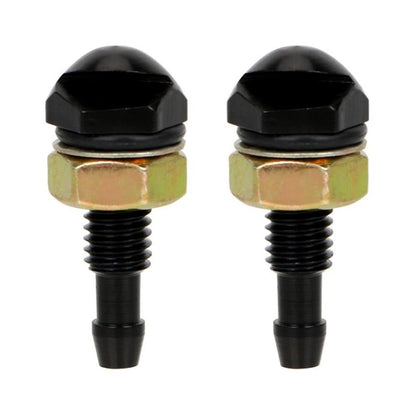 2pcs /Set Automotive Glass Washer Sprayer Aluminum Cap Nozzle(Black) - Windscreen Wipers by PMC Jewellery | Online Shopping South Africa | PMC Jewellery