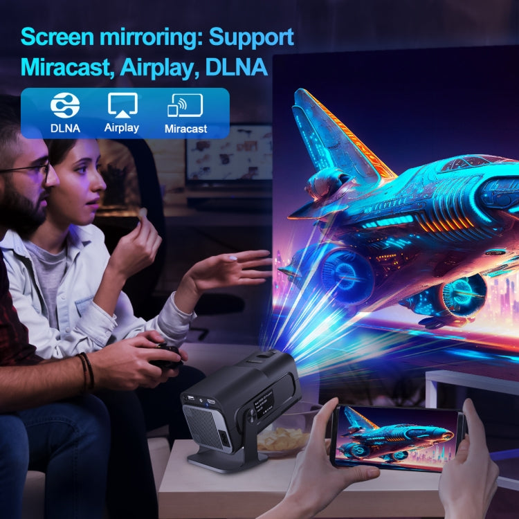 HY320 1080P 390ANSI 4K Android 11 Projector With Wifi 6 Bluetooth 5.0 Support Miracast / Airplay / DLNA AU Plug - LED Projector by PMC Jewellery | Online Shopping South Africa | PMC Jewellery | Buy Now Pay Later Mobicred