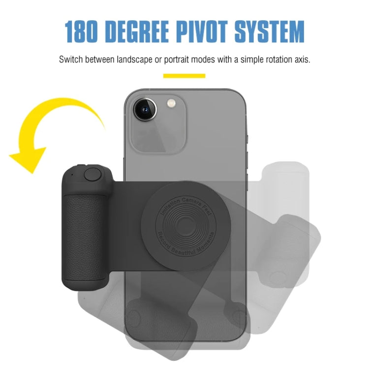Camera Shape Bluetooth Magnetic Rotating Photo Handle Desktop Stand, Color: Black Basic Model - Phone Remote Control by PMC TechLife | Online Shopping South Africa | PMC TechLife