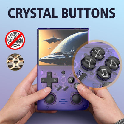 R35PLUS 3.5 Inch Handheld Game Console Built-in 64G 10,000+ Games(Transparent Purple) - Pocket Console by PMC Jewellery | Online Shopping South Africa | PMC Jewellery | Buy Now Pay Later Mobicred