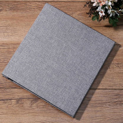 Simple Linen Self-adhesive Film Album Retro Family Large Capacity Handmade Creative Gifts(Gray White Page) - Photo Albums & Photo Frames by PMC Jewellery | Online Shopping South Africa | PMC Jewellery