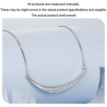 S925 Sterling Silver Crescent Moon Necklace for Women(BSN374) - Necklaces & Pendants by PMC Jewellery | Online Shopping South Africa | PMC Jewellery