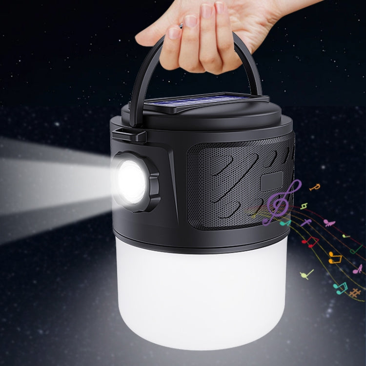 DV-V12 Outdoor Solar Camping Light FM Card Bluetooth Speaker(Blue) - Camping Lighting by PMc TechLife | Online Shopping South Africa | PMc TechLife | Buy Now Pay Later Mobicred