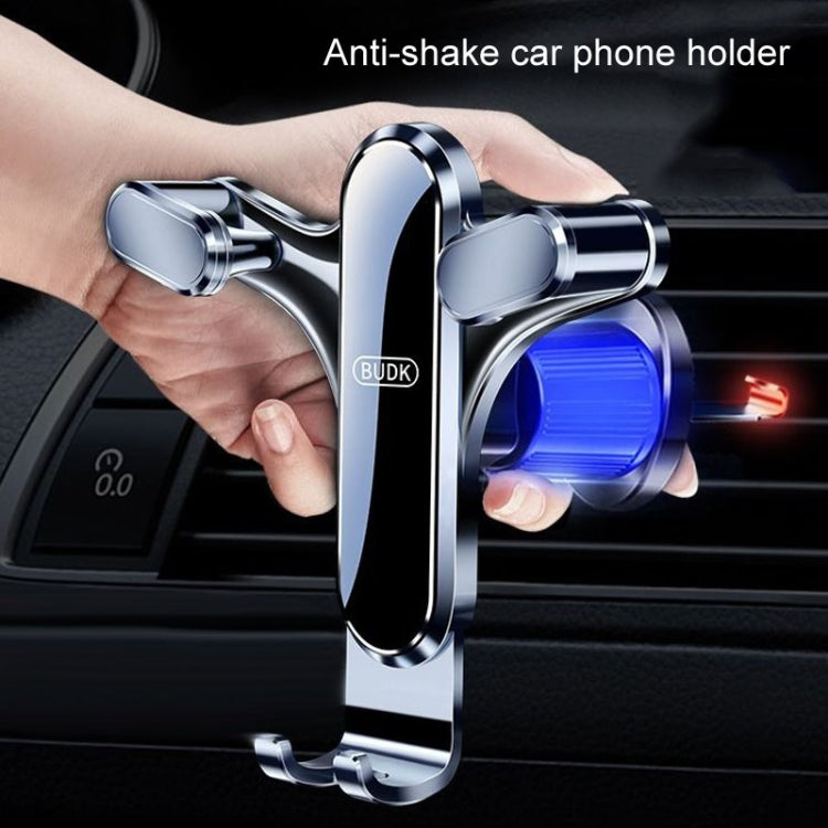 BUDK Triangle Gravity Sensor Car Phone Bracket Car Air Vent Navigation Holder, Model: Suction Cup Base Model - Car Holders by BUDK | Online Shopping South Africa | PMC TechLife | Buy Now Pay Later Mobicred