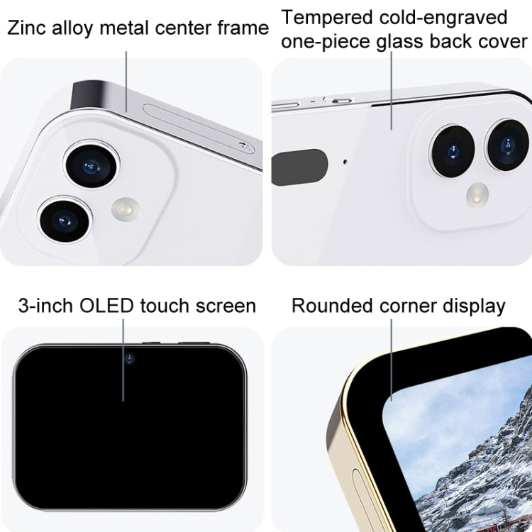 D6 CCD HD Digital Camera Movie Music Smart Camera Touch Screen Student Card Video Recorder, Excluding Memory(White) - Video Cameras by PMC Jewellery | Online Shopping South Africa | PMC Jewellery | Buy Now Pay Later Mobicred