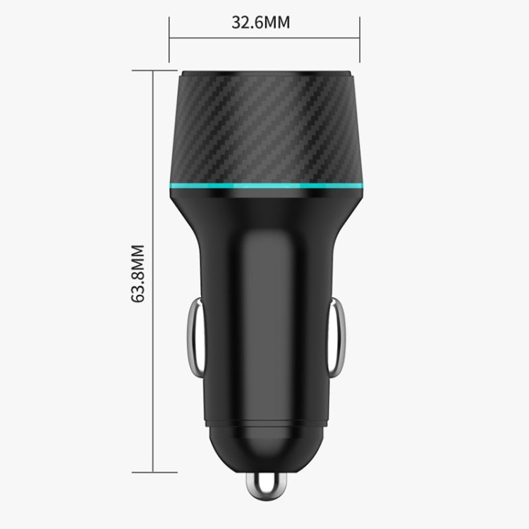 QIAKEY Dual Fast Charging Charger One To Two Cigarette Lighter, Size: TH229 96W(Black) - Car Charger by QIAKEY | Online Shopping South Africa | PMC Jewellery | Buy Now Pay Later Mobicred