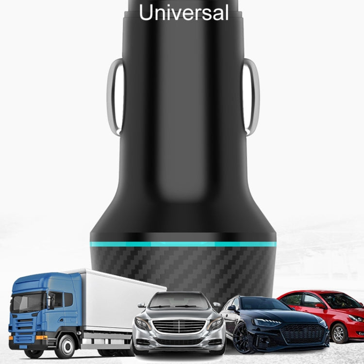 QIAKEY Dual Fast Charging Charger One To Two Cigarette Lighter, Size: TH218 36W(Black) - Car Charger by QIAKEY | Online Shopping South Africa | PMC Jewellery | Buy Now Pay Later Mobicred