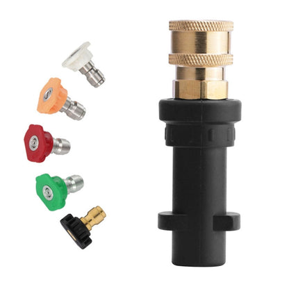 For Karcher K2-K7 Series High Pressure Washer Foam Lance Adapter, Specification: 1/4 Female Connector + 5 Nozzle - Car Washer & Accessories by PMC Jewellery | Online Shopping South Africa | PMC Jewellery