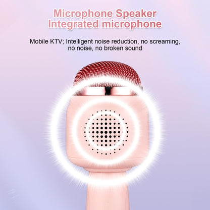 ICARER FAMILY F816 Karaoke Microphone Speaker Home Bluetooth Wireless Microphone(Pink) - Microphone by ICARER FAMILY | Online Shopping South Africa | PMC Jewellery | Buy Now Pay Later Mobicred