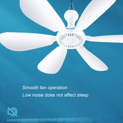 USB Home Dormitory Mute High Wind Power Mini Fan Six Blade Small Ceiling Fan, Style: Fan+Remote Control Speed Control Cord - Electric Fans by PMC Jewellery | Online Shopping South Africa | PMC Jewellery | Buy Now Pay Later Mobicred