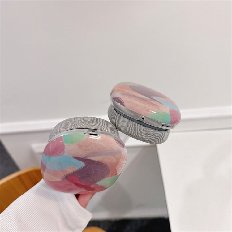 For AirPods Max 1Pair Tropical Leaf Pattern Headphone Silicone Case(Blue) - For AirPods Max by PMC Jewellery | Online Shopping South Africa | PMC Jewellery | Buy Now Pay Later Mobicred