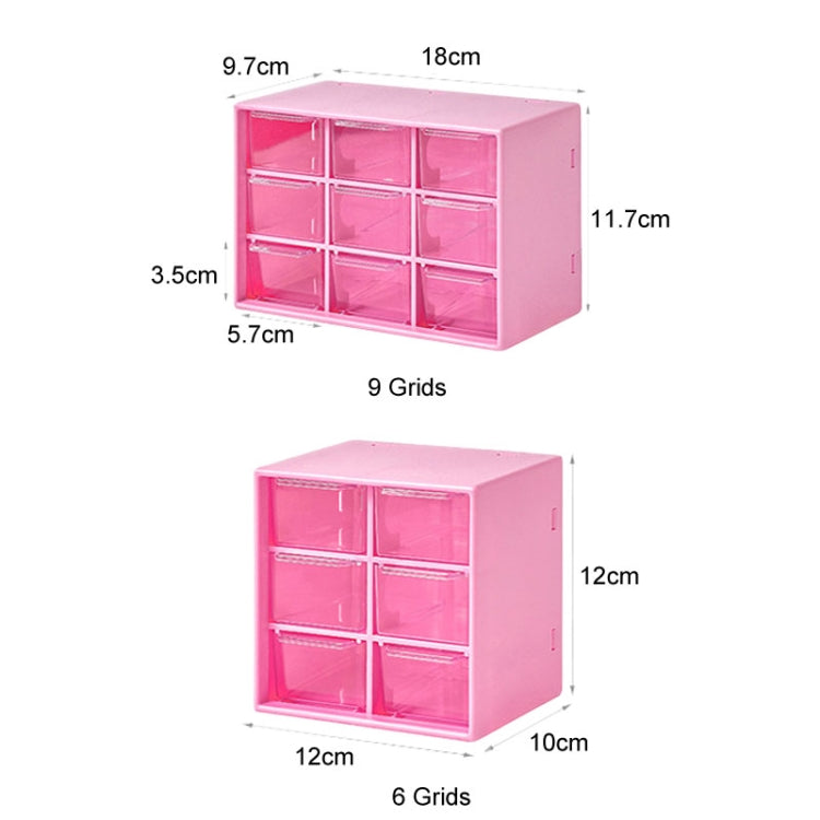 Transparent Desktop Small Objects Compartment Drawer Organizer Hair Accessories Storage Case, Color: 9 Grids White - free shipping - PMc TechLife - Order now!