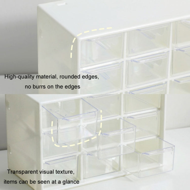 Transparent Desktop Small Objects Compartment Drawer Organizer Hair Accessories Storage Case, Color: 9 Grids White - free shipping - PMc TechLife - Order now!