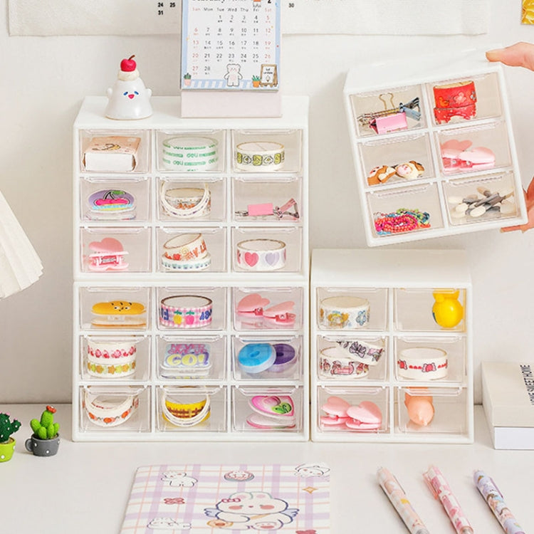 Transparent Desktop Small Objects Compartment Drawer Organizer Hair Accessories Storage Case, Color: 9 Grids White - free shipping - PMc TechLife - Order now!