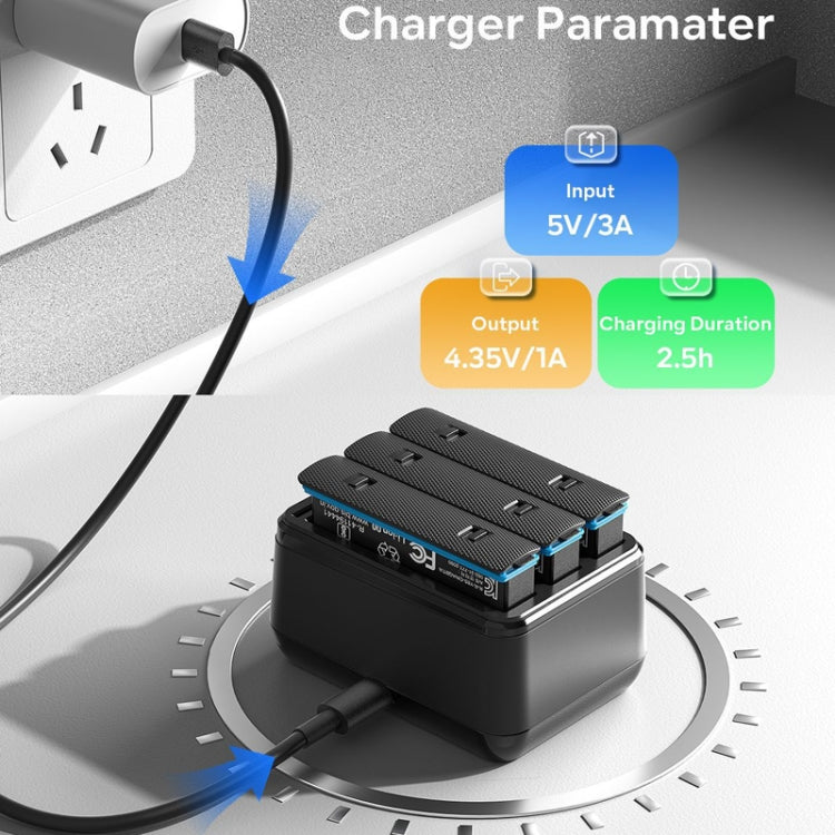 For Insta360 X4 AMagisn Battery Charger Charging Seat Camera Accessories - free shipping - PMC TechLife - Order now!