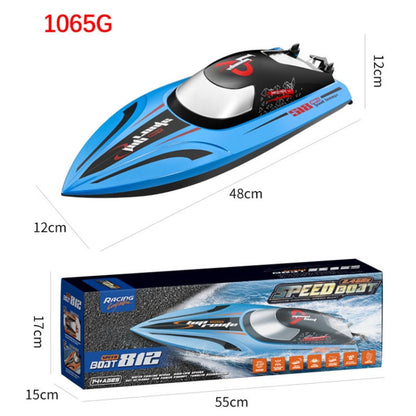 812 High-Speed RC Boat Large Horsepower Speedboat Long Endurance Waterproof Boys Water Toy Dual Batteries(Blue) - RC Boats by PMC Jewellery | Online Shopping South Africa | PMC Jewellery | Buy Now Pay Later Mobicred