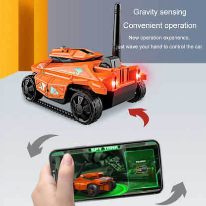 Tank Car Toys 720P HD Camera RC Car With Real-time Surveillance With Remote Controller(Orange) - RC Cars by PMC Jewellery | Online Shopping South Africa | PMC Jewellery | Buy Now Pay Later Mobicred