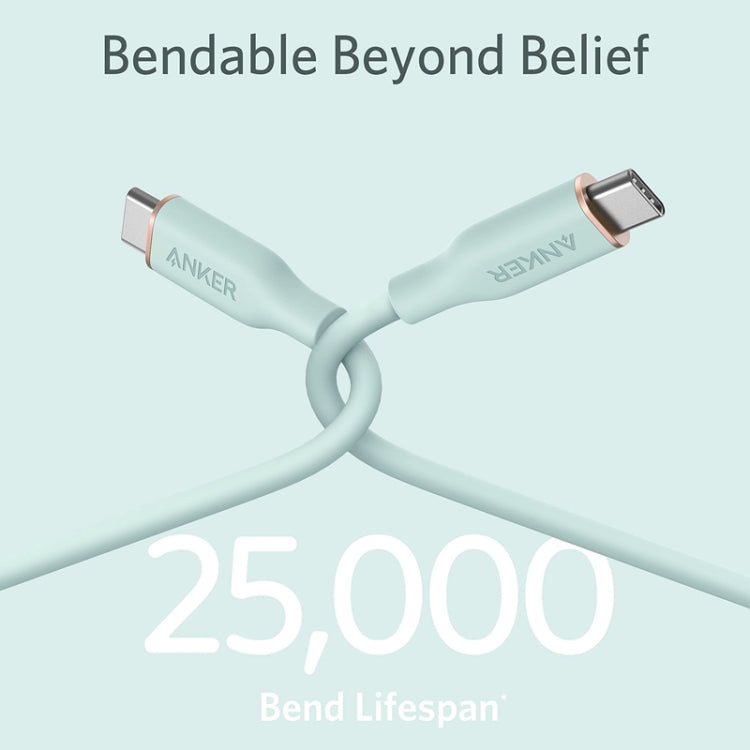 ANKER A8553 Powerline III 1.8m Skin Friendly Dual Type-C Data Cable PD100W Fast Charging Cable(Black) - free shipping - PMC TechLife - Order now!