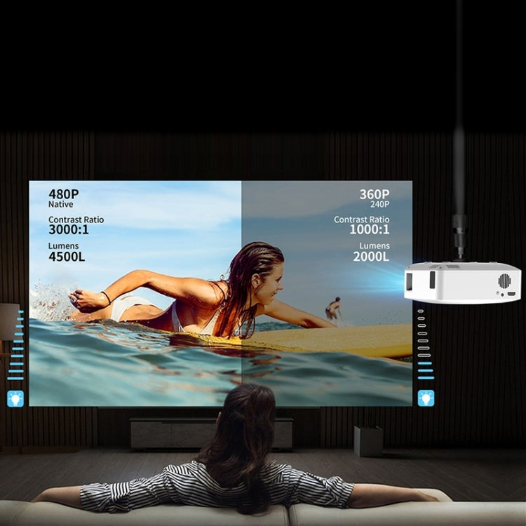 Y2S 1080P Mini LED WiFi Projector Support Wireless Wired Screen Mirroring Youtube Version(UK Plug) - Mini Projector by PMC TechLife | Online Shopping South Africa | PMC TechLife | Buy Now Pay Later Mobicred
