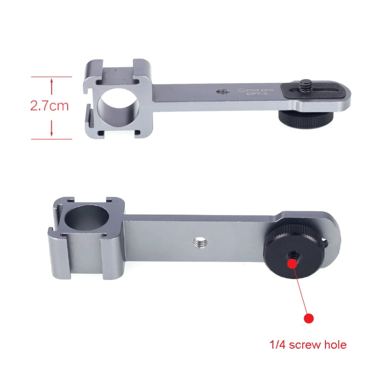 Cimapro CPT-3 Three-headed Hot Boot Bracket Adapter Mount LED Mic On Gimbal - free shipping - PMC TechLife - Order now!