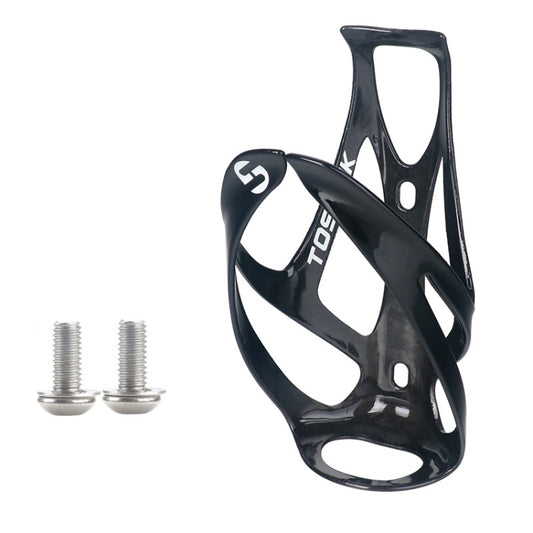 TOSEEK Outdoor Cycling Carbon Fiber Open Water Bottle Cage, Color: Black Glossy - Holders by TOSEEK | Online Shopping South Africa | PMC Jewellery | Buy Now Pay Later Mobicred