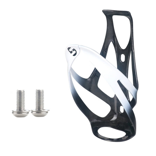 TOSEEK Outdoor Cycling Carbon Fiber Open Water Bottle Cage, Color: White Glossy - Holders by TOSEEK | Online Shopping South Africa | PMC Jewellery | Buy Now Pay Later Mobicred