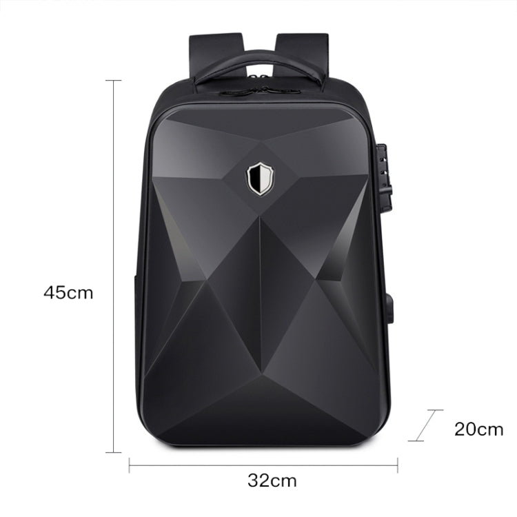 17 inch Password Lock Large Capacity Waterproof Laptop Backpack with USB Port(Dark Gray) - Backpack by PMC Jewellery | Online Shopping South Africa | PMC Jewellery | Buy Now Pay Later Mobicred