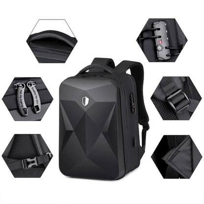 17 inch Password Lock Large Capacity Waterproof Laptop Backpack with USB Port(Dark Gray) - Backpack by PMC Jewellery | Online Shopping South Africa | PMC Jewellery | Buy Now Pay Later Mobicred