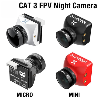 Foxeer Cat 3  Mini Red FPV Night Camera 1200TVL Starlight 0.00001Lux Camera For RC FPV Racing Drone - Camera by FOXEER | Online Shopping South Africa | PMC Jewellery | Buy Now Pay Later Mobicred