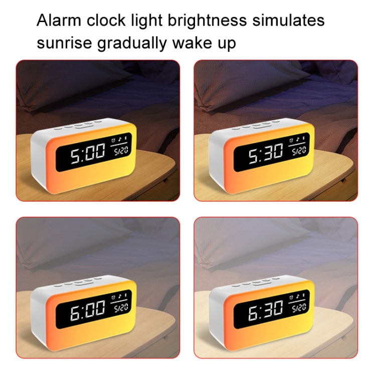 JSK-L30 Bluetooth Speaker Atmosphere Alarm Clock Regularly Wake Up APP Smart Home Charging Night Light(White) - Alarm Clocks by PMc TechLife | Online Shopping South Africa | PMc TechLife | Buy Now Pay Later Mobicred