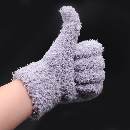 Thickened Hanging Porcelain Pulp Tray Walnut Coral Velvet Gloves, Color: Gray Regular - Others by PMC Jewellery | Online Shopping South Africa | PMC Jewellery | Buy Now Pay Later Mobicred