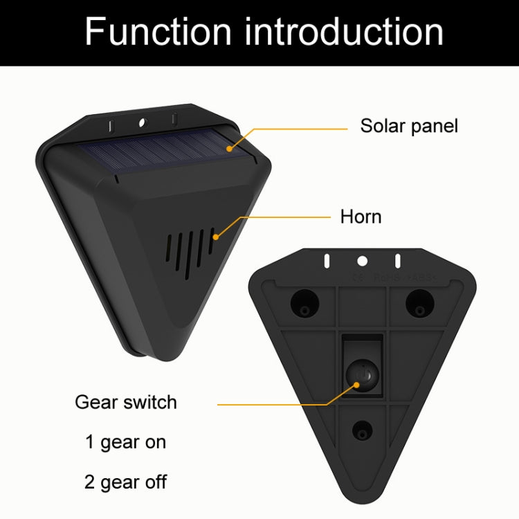 N911Q Solar Bird Repeller Orchard And Fish Pond Animal Repellent(Black) - Outdoor Insect Repellent by PMC TechLife | Online Shopping South Africa | PMC TechLife | Buy Now Pay Later Mobicred