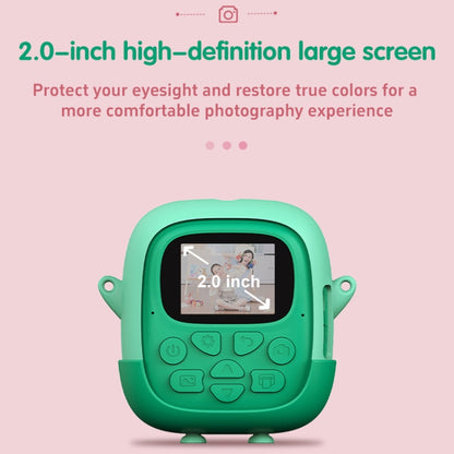 A19B 2.0-Inch 720P HD Reversible Camera Cartoon Children Mini Digital Printing Camera(Green) - Children Cameras by PMC Jewellery | Online Shopping South Africa | PMC Jewellery | Buy Now Pay Later Mobicred