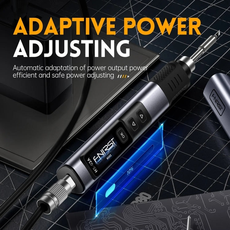 FNIRSI Portable Constant Temperature Soldering Iron Set, Model: HS-02A Standard-B Round Tip - free shipping - PMc TechLife - Order now!